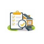Illustration of check boxes and home 