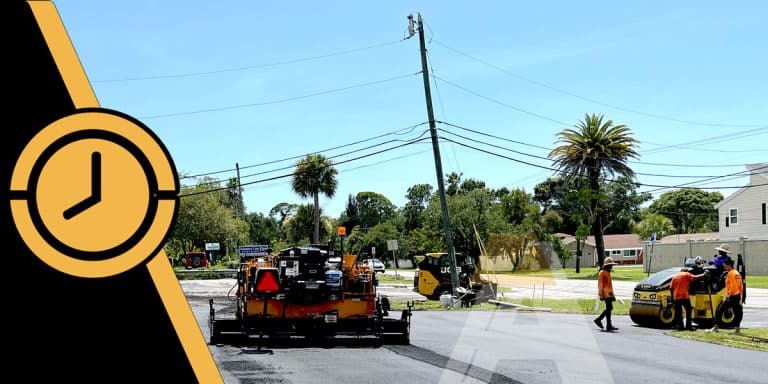 Time to pave a parking lot