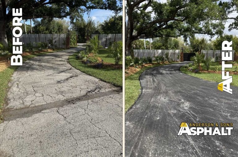 Before & After: 4,500 Sq Ft Driveway Replacement in Largo, FL