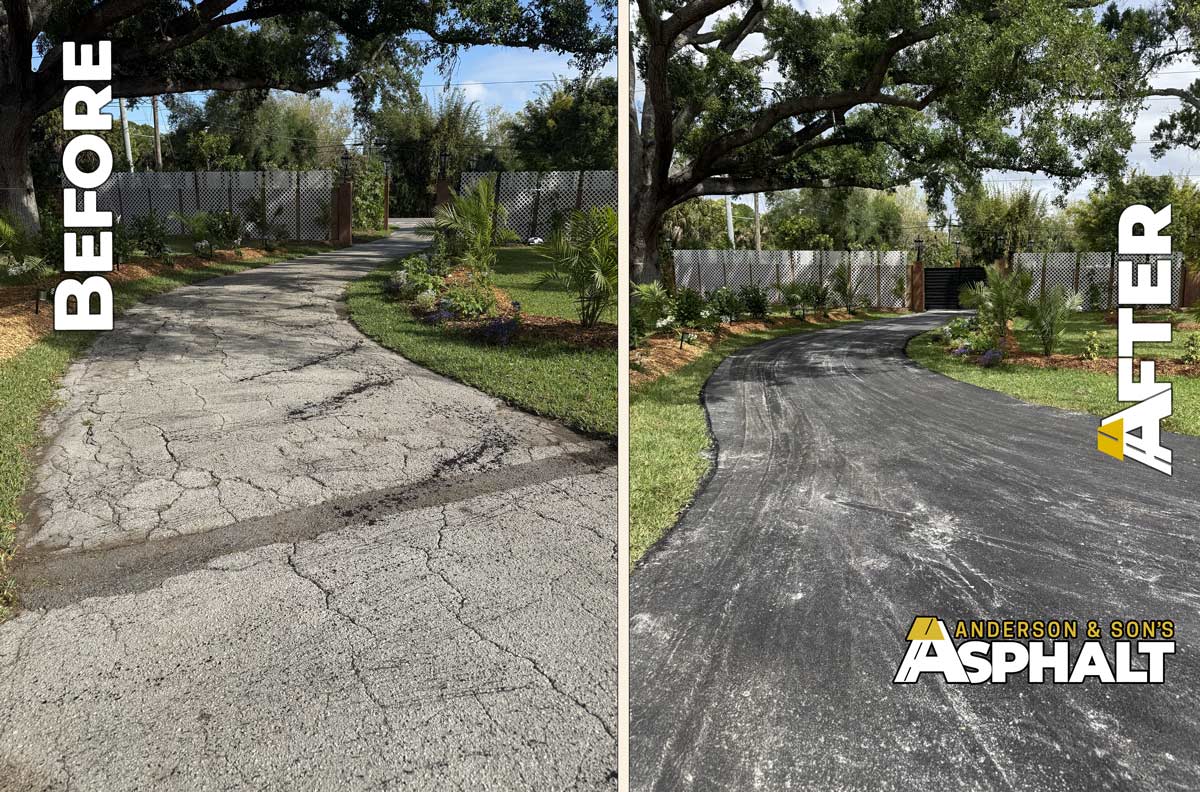 Before & After: 4,500 Sq Ft Driveway Replacement in Largo, FL