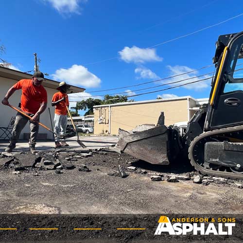Mill and overlay.  Only top layer of old asphalt removed.