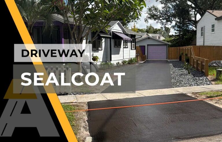 Driveway asphalt sealcoating in St. Petersburg, Florida